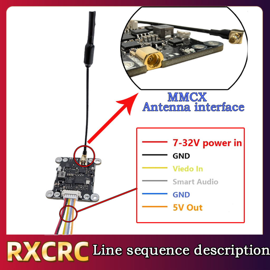 โมดูล RXCRC 5.8G 48CH 1.6W VTX - Fpv Drone Camera บทวิจารณ์และราคา
