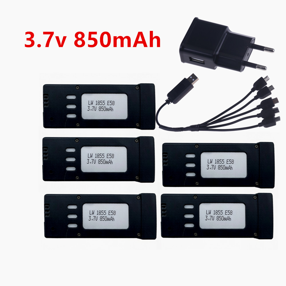 3.7V 850mAh RC โดรนแบตเตอรี่ลิ - Eachine Drone E58 บทวิจารณ์และราคา